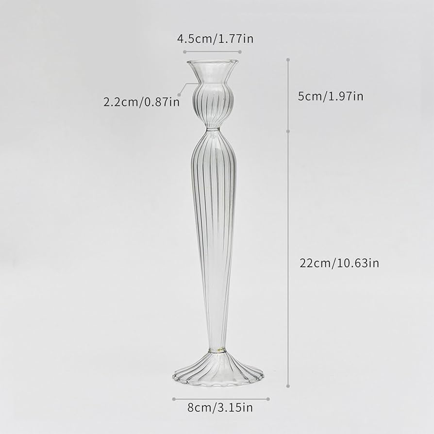 Glass Taper Candle Holder