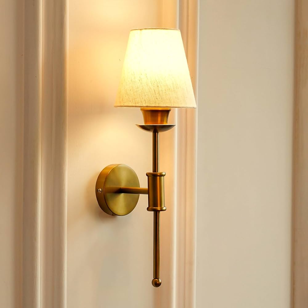 Divine Trends Antique Brass Finish Spacer Wall Lamp