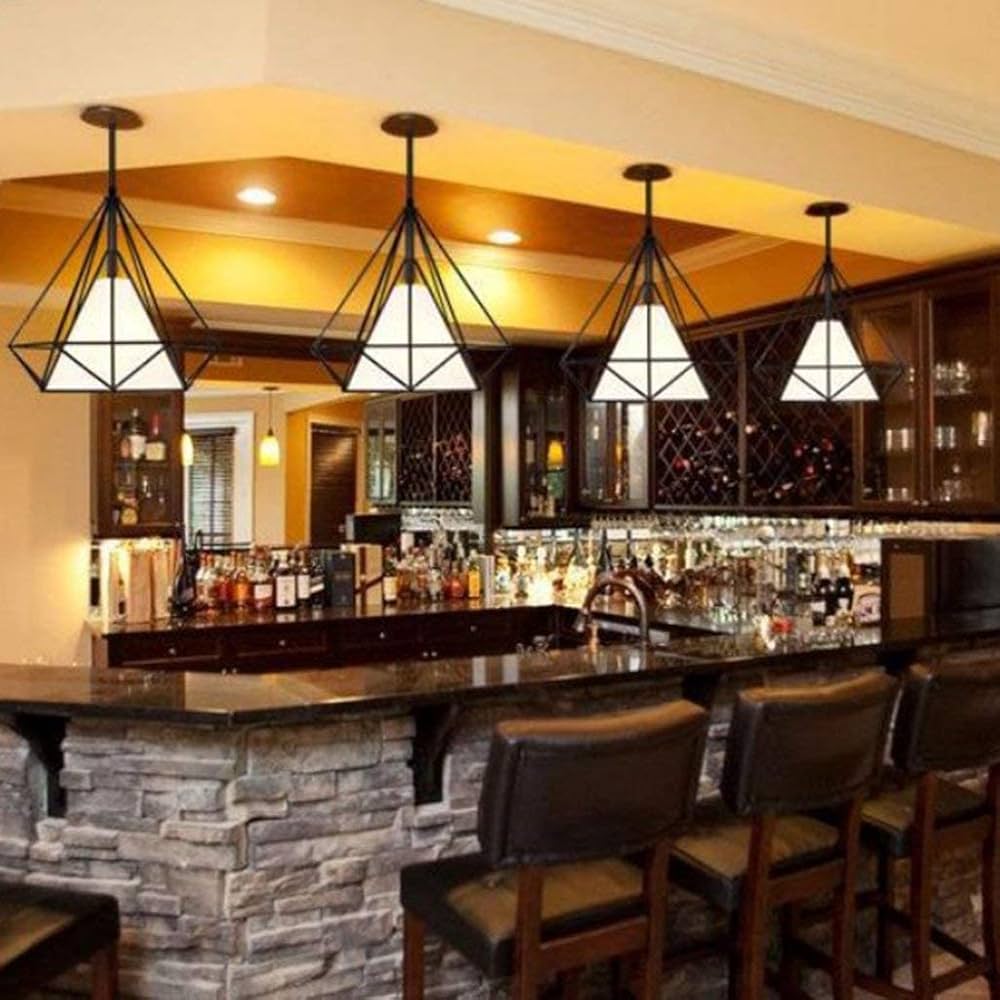 Black Diamond Cage Pendant Lights