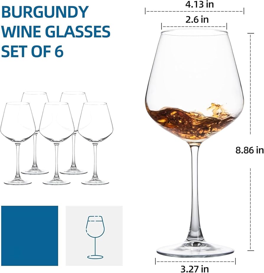 BURGUNDY WINE GLASSES - Image 1