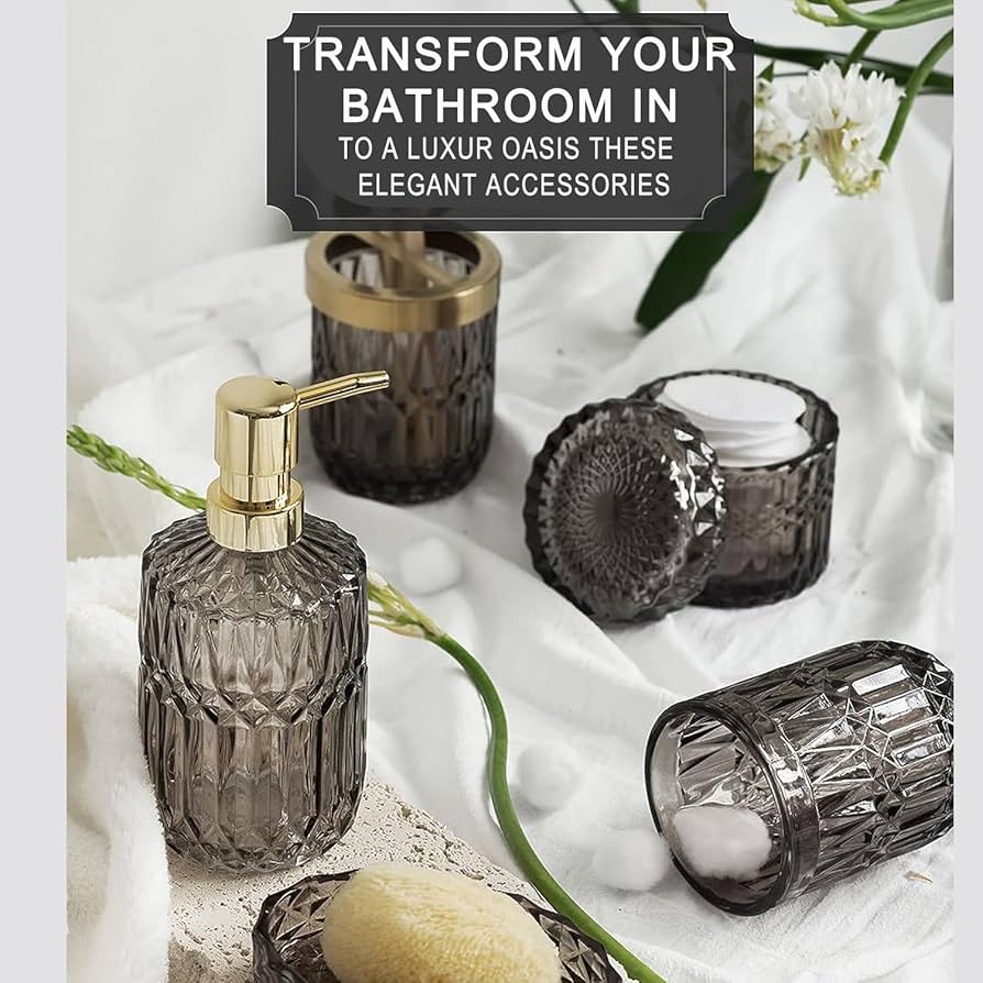 EPEDIC Bathroom Accessories Set Bath Amenities Set - Image 1