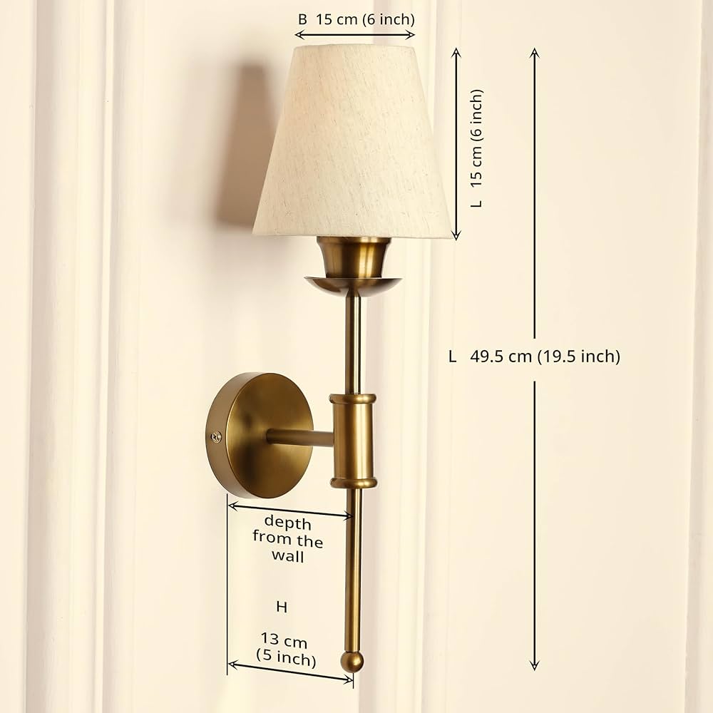 Divine Trends Antique Brass Finish Spacer Wall Lamp - Image 3