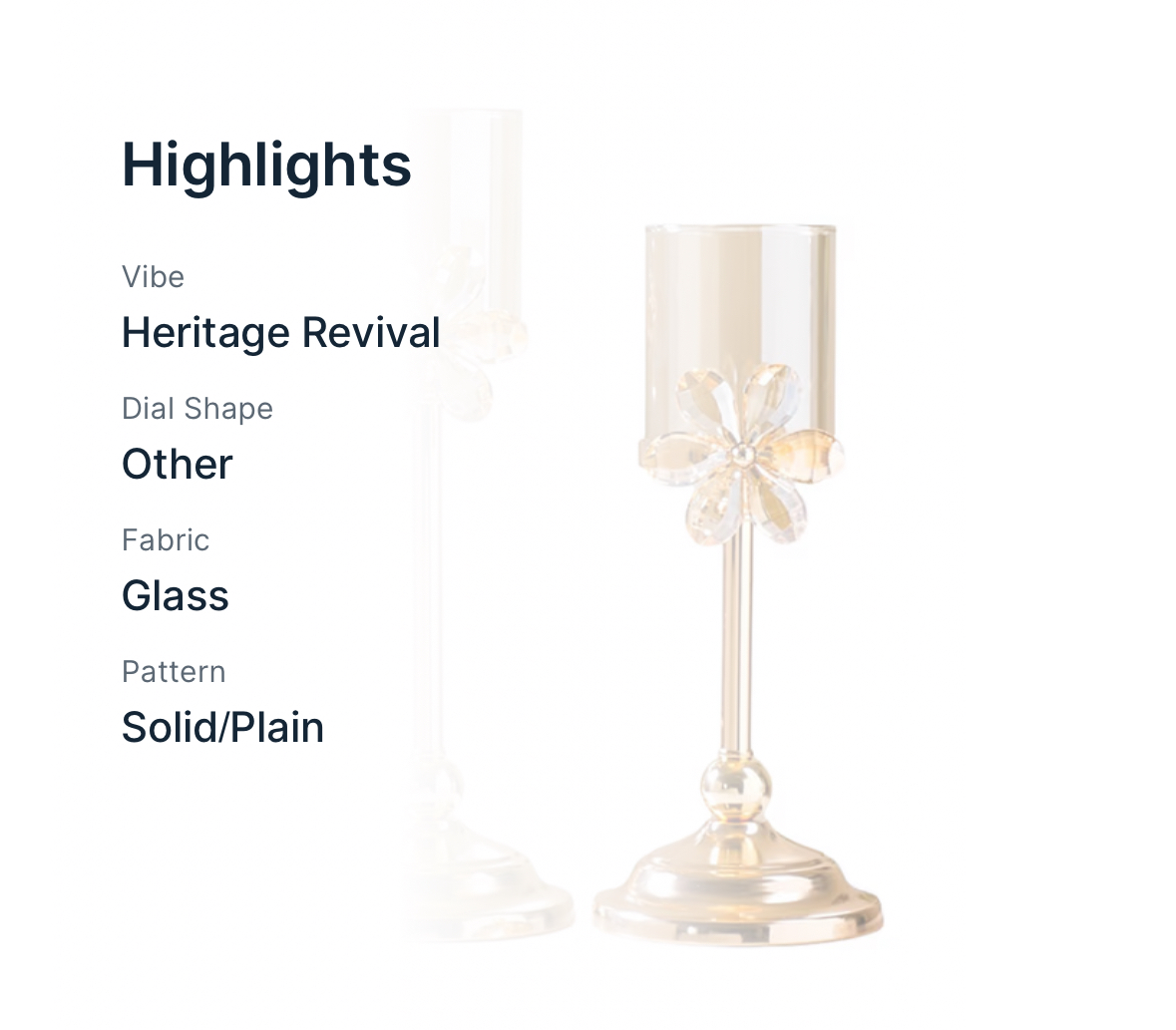 The metal and glass candle stand set - Image 2