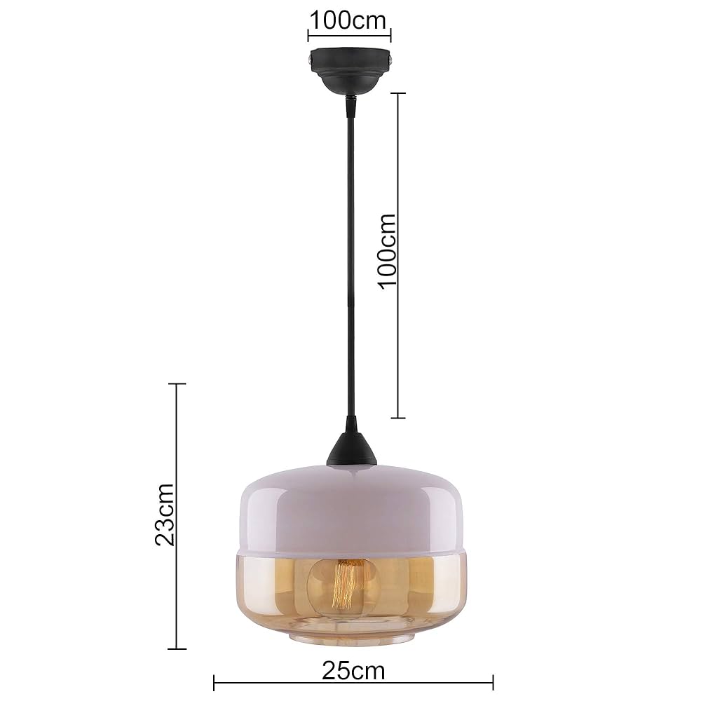 Glass Pendant Light White - Image 4