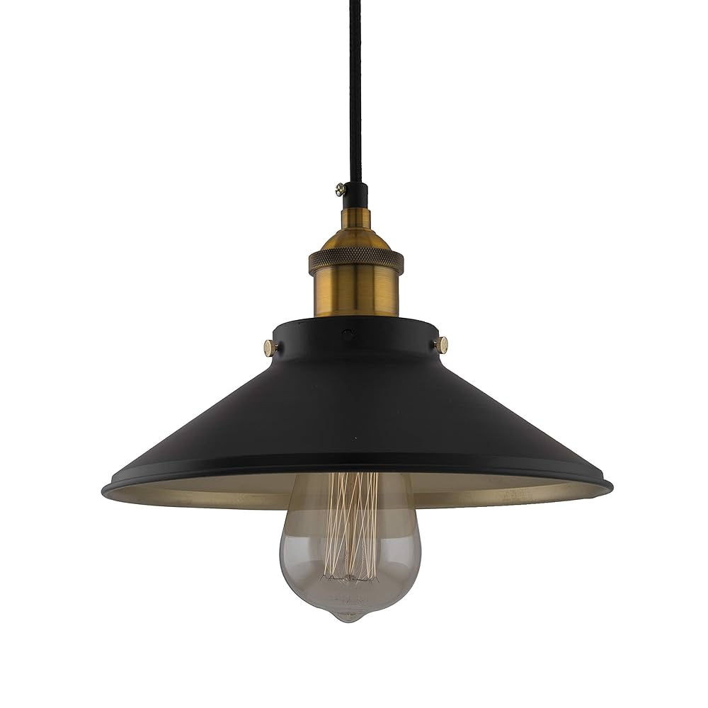 Single Black Cone Pendant - Image 1