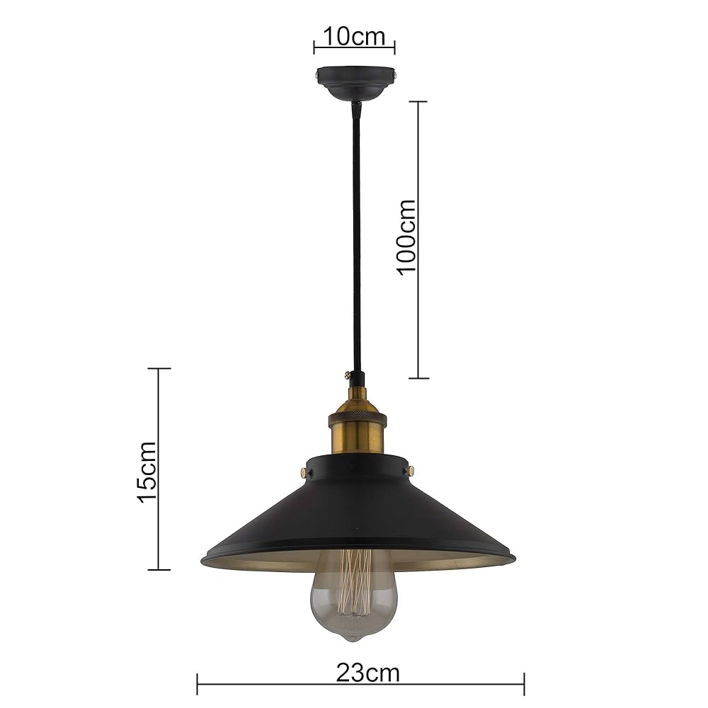 Single Black Cone Pendant - Image 4