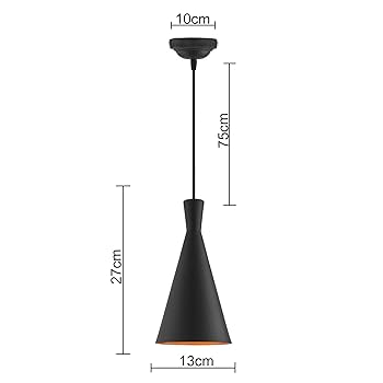 Black Finish Metal Crystal Hanging Pendant - Image 3