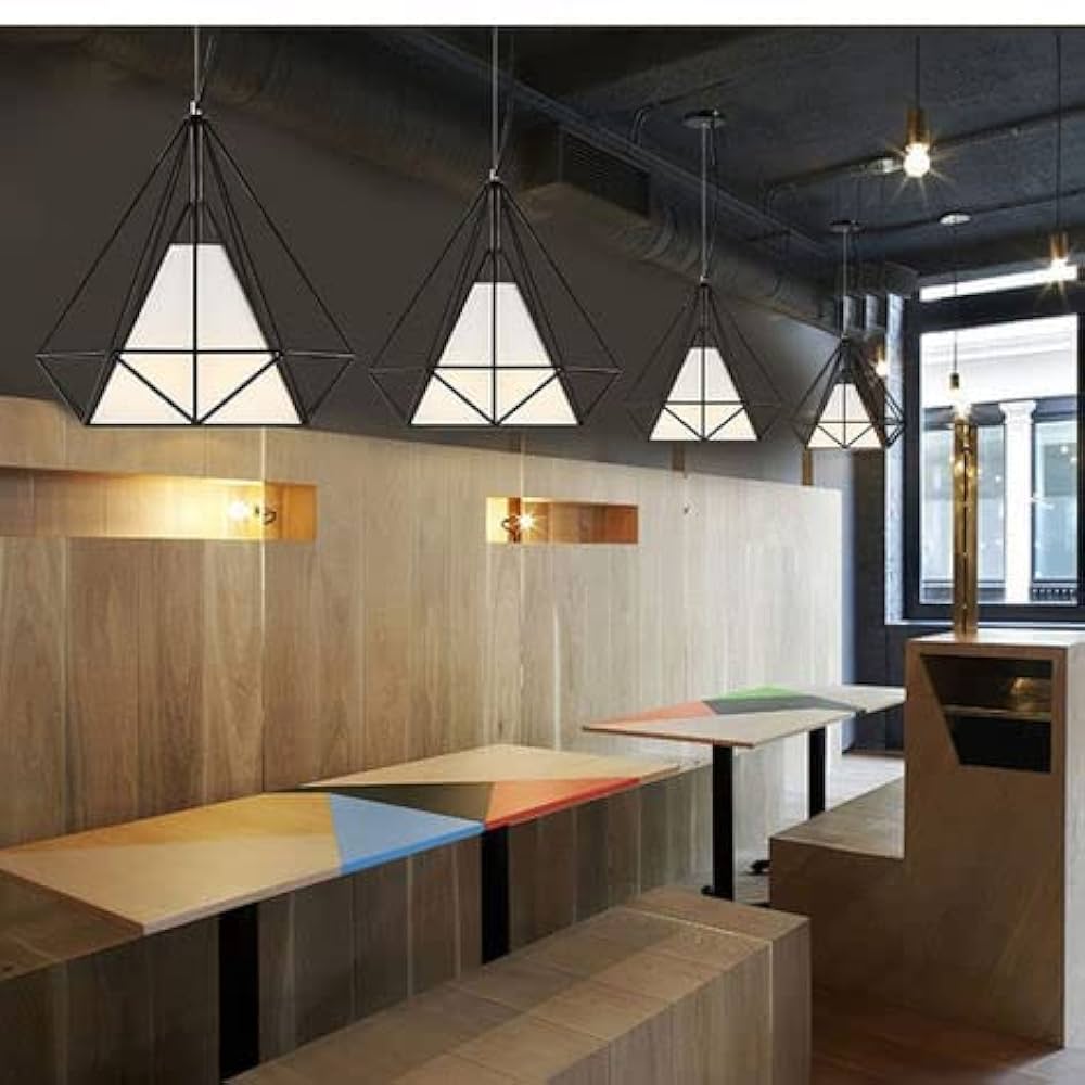 Black Diamond Cage Pendant Lights - Image 2